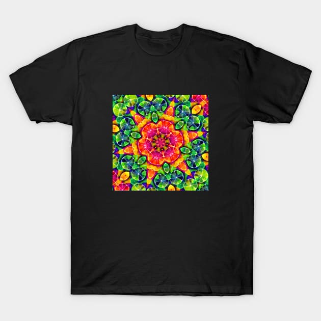 Citrus Jumble - Kaleidoscope T-Shirt by ArtistsQuest